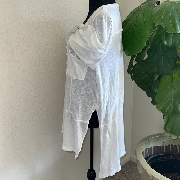 We The Free Women’s Stargazer 100% Cotton Henley 3/4 Sleeve Tunic Top Medium - Picture 10 of 11